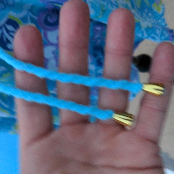 Real Comfort by Chadwick's Turquoise, White, Lavender & Lime Colors V-Neck Tun - Picture 9 of 11